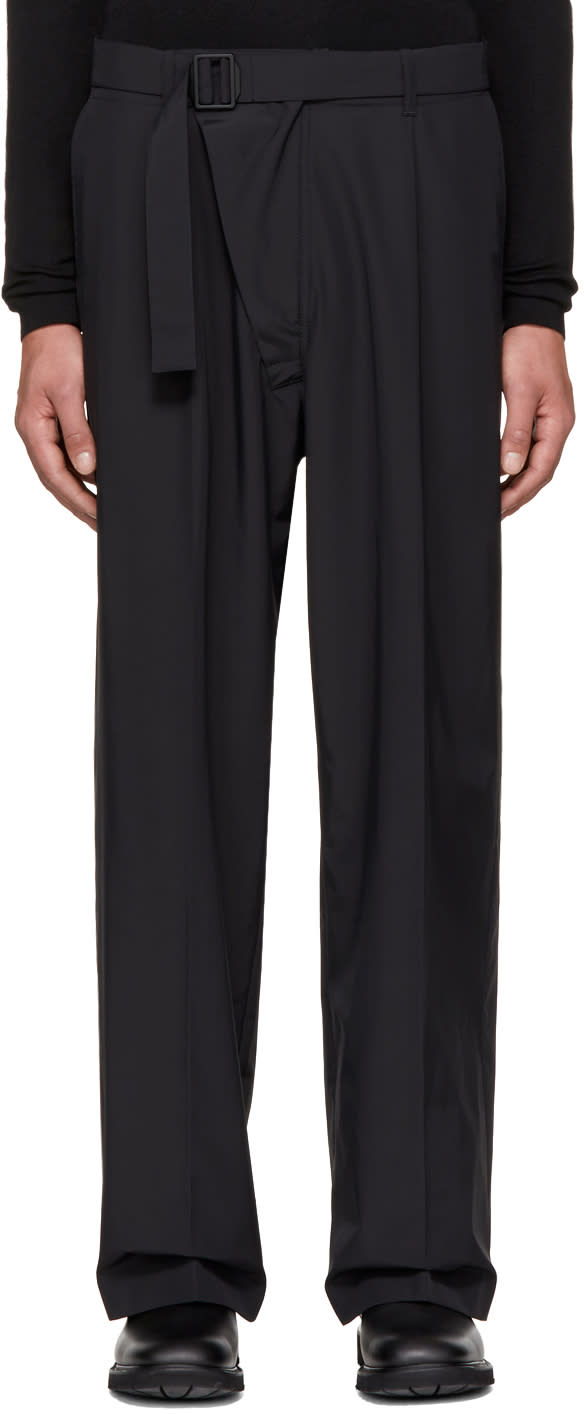Mackintosh 0001 Black Belted Trousers
