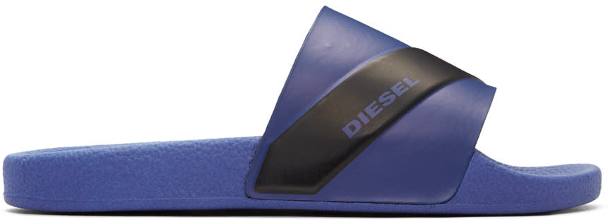 Diesel Blue and Black Sa-maral Slides