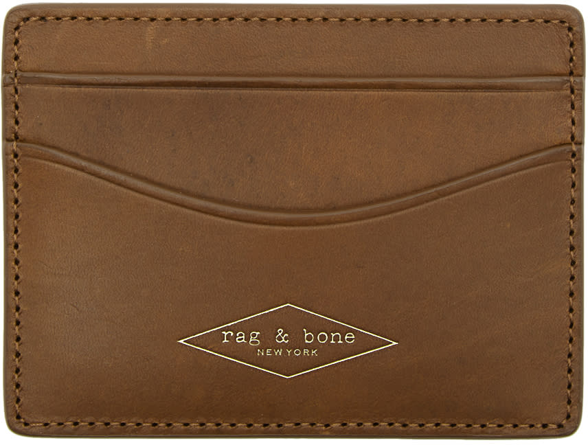 Rag and Bone Brown Hampshire Card Holder