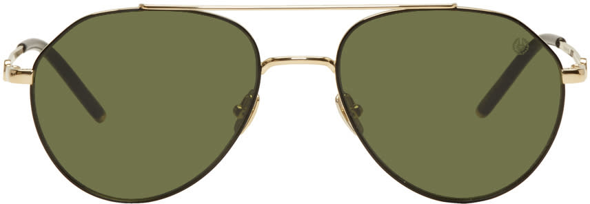 Belstaff Gold Roadmaster Aviator Sunglasses
