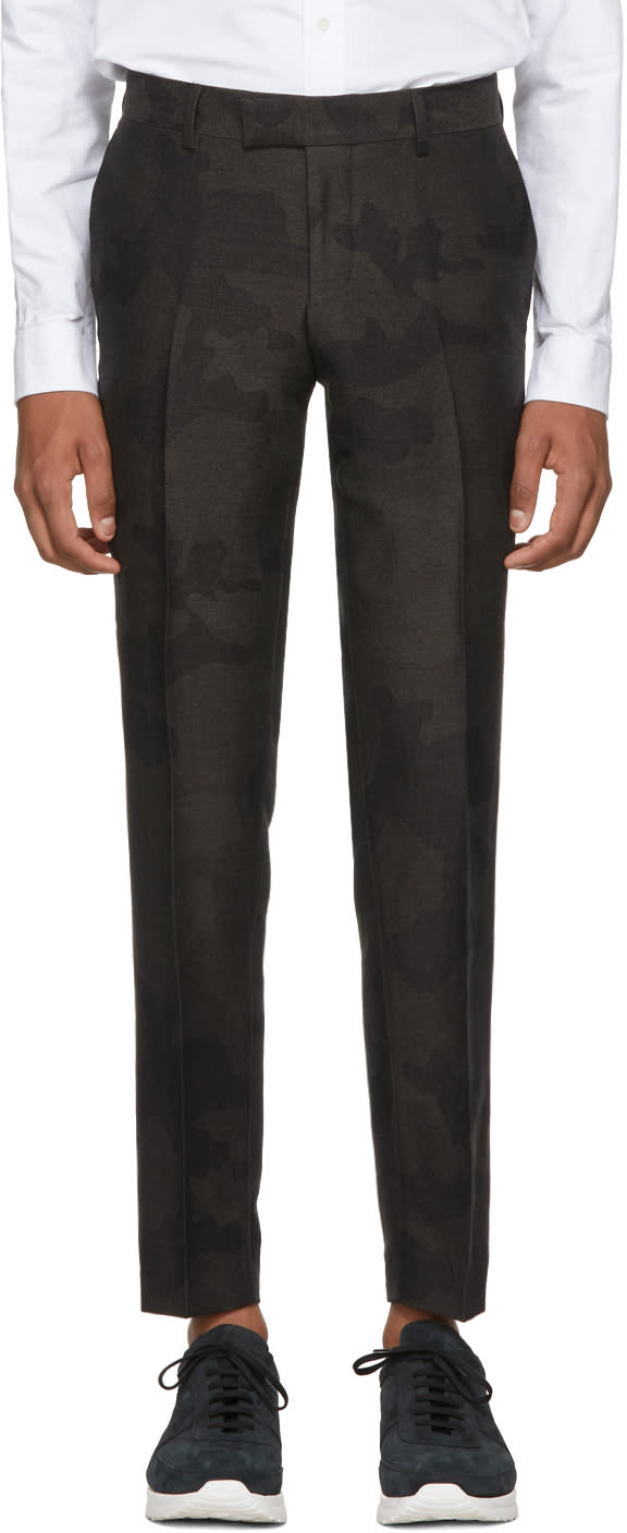 Tiger Of Sweden Black and Green Camo Gordon Trousers