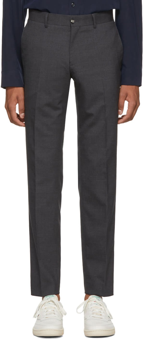 Tiger Of Sweden Grey Wool Herris Trousers
