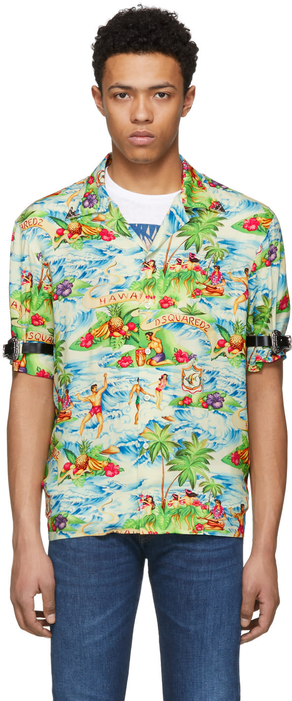 dsquared hawaiian shirt