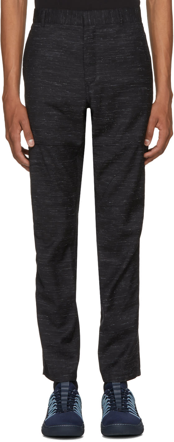 Lanvin Black Wool Biker Trousers