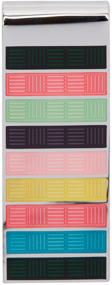 Paul Smith Silver Multistripe Money Clip