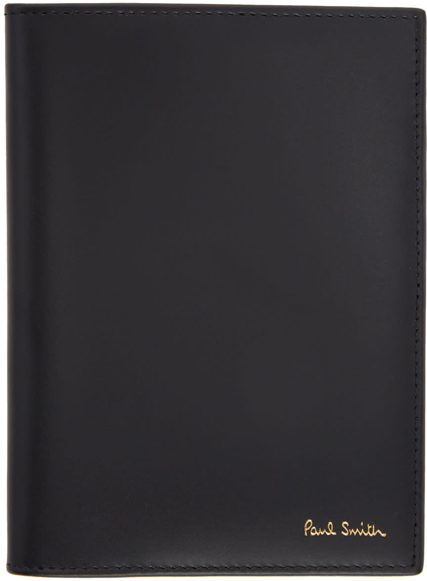 Paul Smith Black Leather Passport Holder