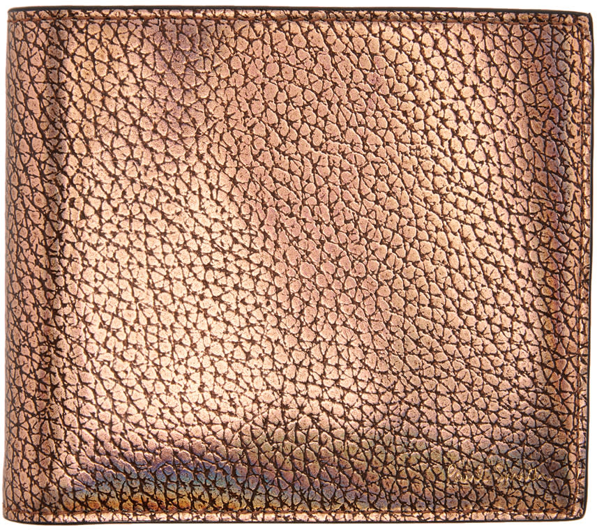 Paul Smith Gold Metallic Bifold Wallet