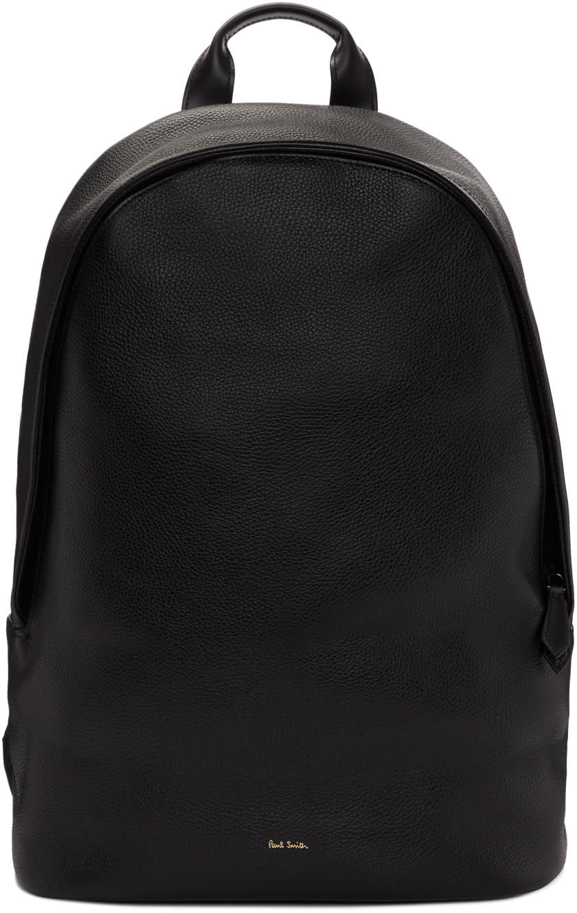 Paul Smith Black Leather Backpack