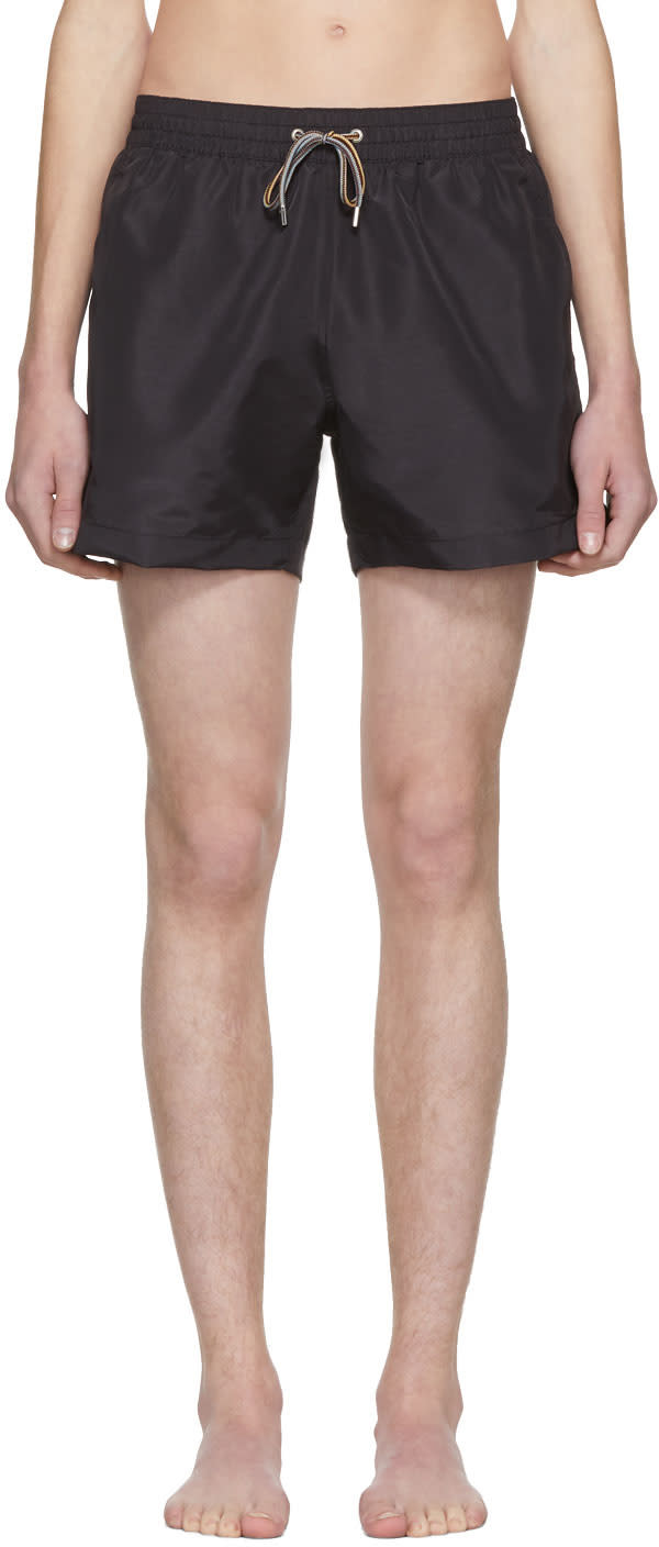 Paul Smith Black Classic Solid Swim Shorts
