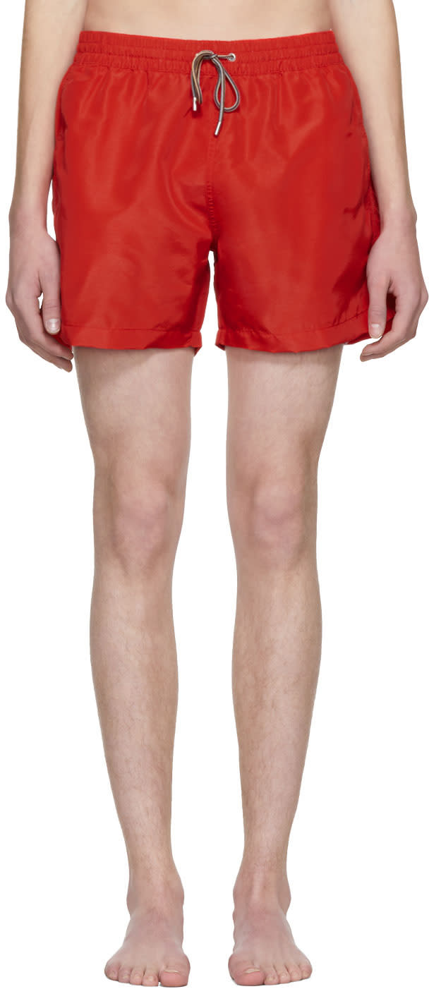 Paul Smith Red Classic Solid Swim Shorts