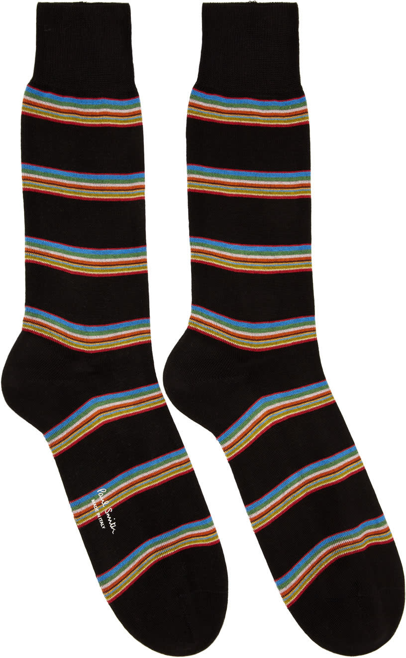 Paul Smith Black Multi Block Socks