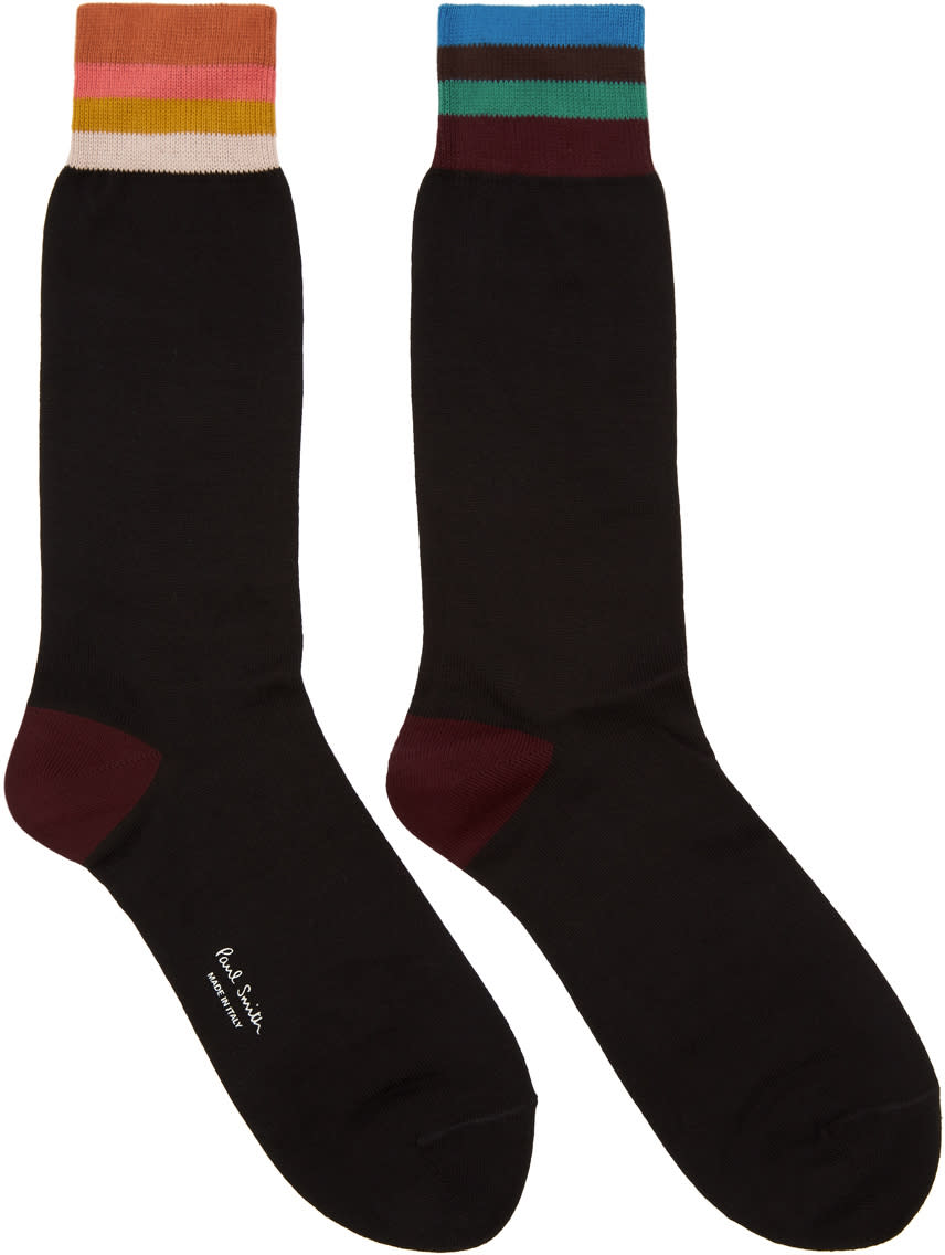 Paul Smith Black Artist Stripe Socks
