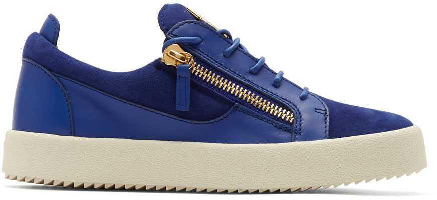 Giuseppe Zanotti Indigo Suede May London Sneakers