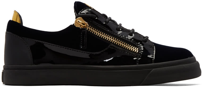 Giuseppe Zanotti Navy Velvet May London Sneakers
