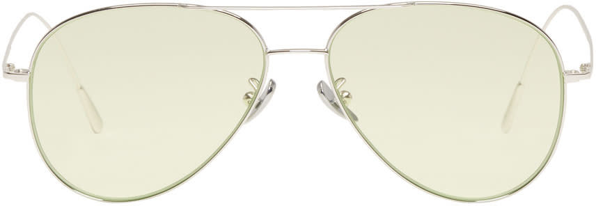 Cutler And Gross Silver and Green 1266 Sunglasses
