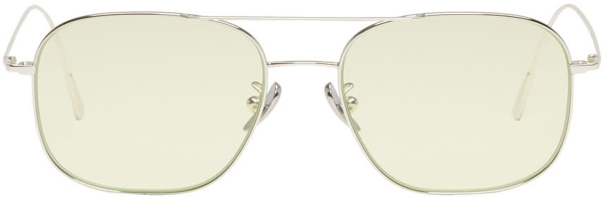 Cutler And Gross Silver and Green 1267 Sunglasses