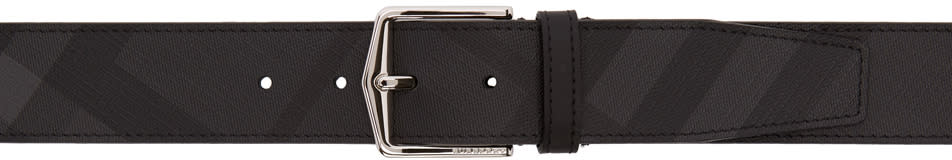 Burberry Black and Grey London Belt