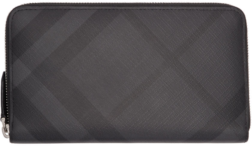 Burberry Grey and Black Renfrew Wallet
