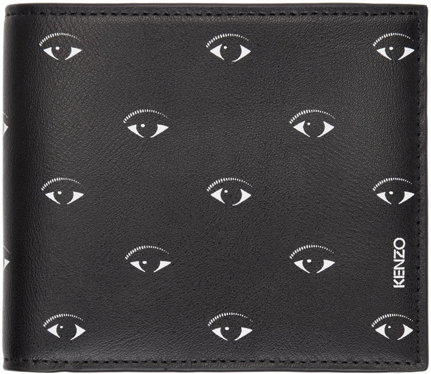 Kenzo Black Multi Eye Wallet
