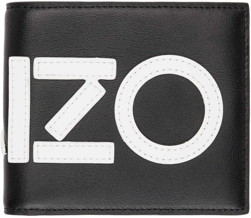 Kenzo Black Logo Wallet