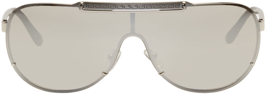 Versace Silver Rock Icon Greca Aviator Sunglasses