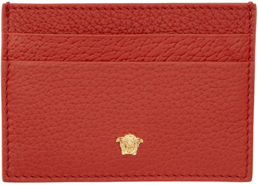 Versace Red Small Medusa Card Holder