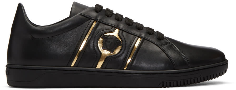 Versace Black Medusa Head Sneakers