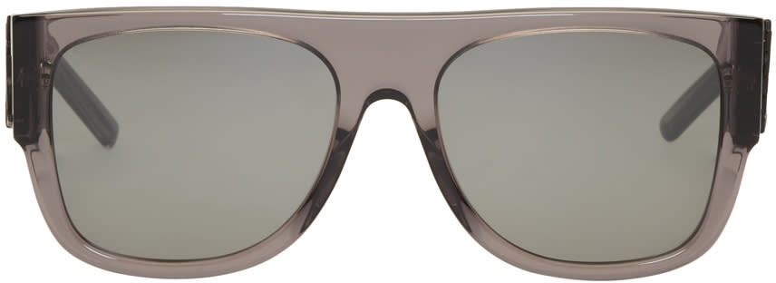 Saint Laurent Grey Sl M16 Bold 80s Sunglasses