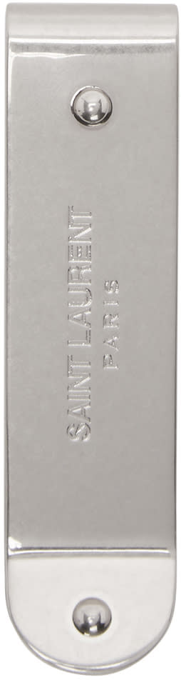 Saint Laurent Silver Id Bill Money Clip