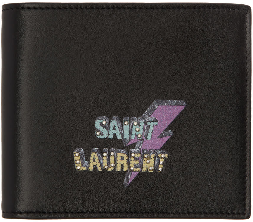 Saint Laurent Black Lightning East West Wallet