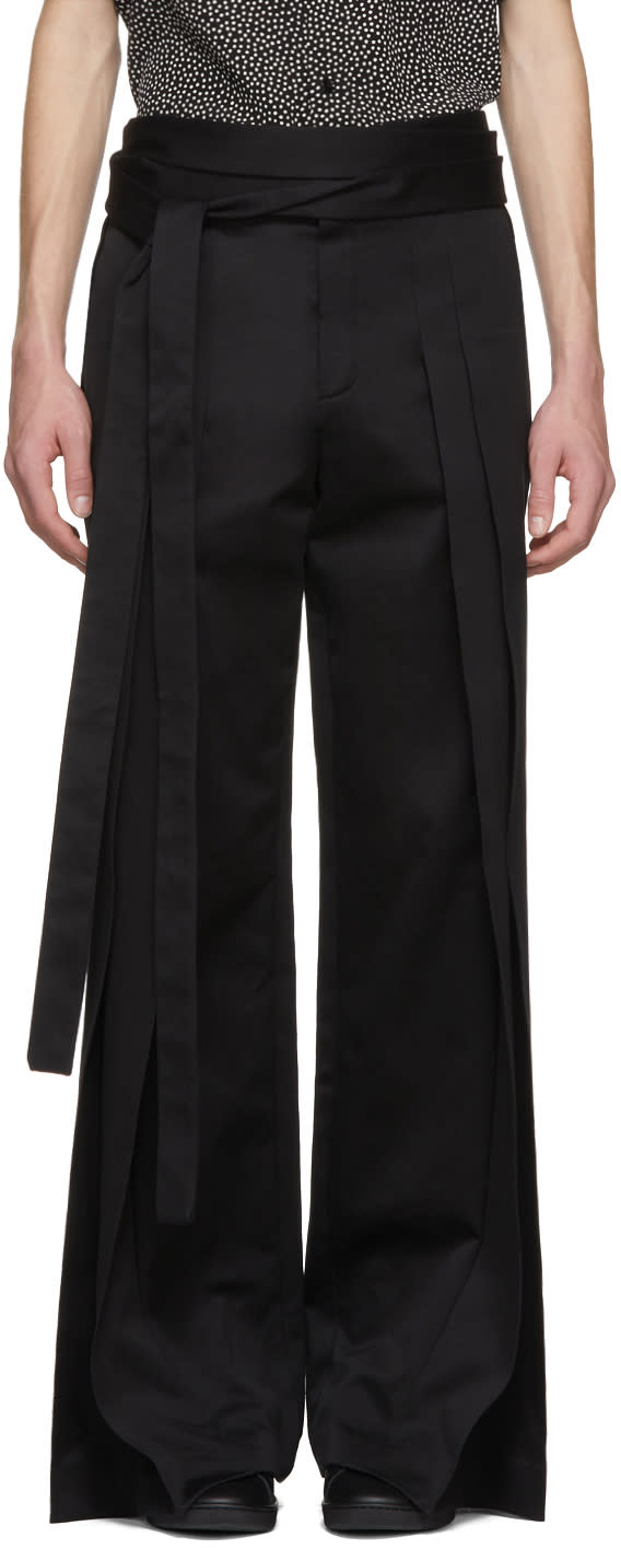 Saint Laurent Black Pleated Trousers