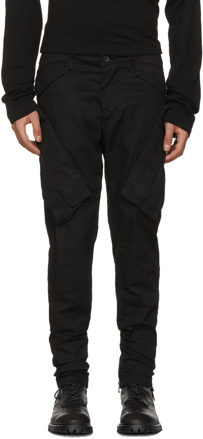 Julius Black Vertical Gas Mask Cargo Pants