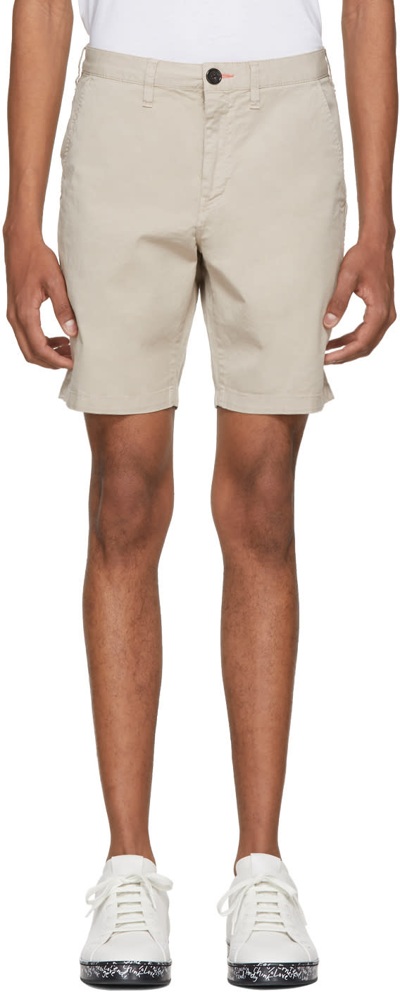 Ps By Paul Smith Beige Standard Fit Shorts