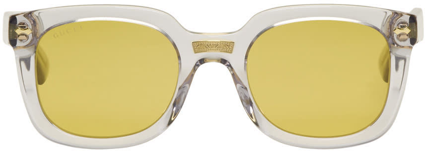 Gucci Grey Opulent Luxury Square Sunglasses