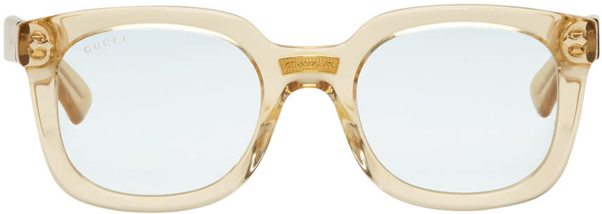 Gucci Yellow Opulent Luxury Square Sunglasses