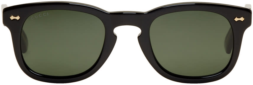 Gucci Black Opulent Luxury Square Sunglasses
