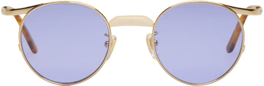 Gucci Gold Endura Round Sunglasses