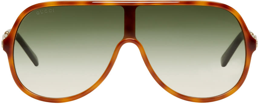 Gucci Tortoiseshell Sensual Romanticism Aviator Sunglasses