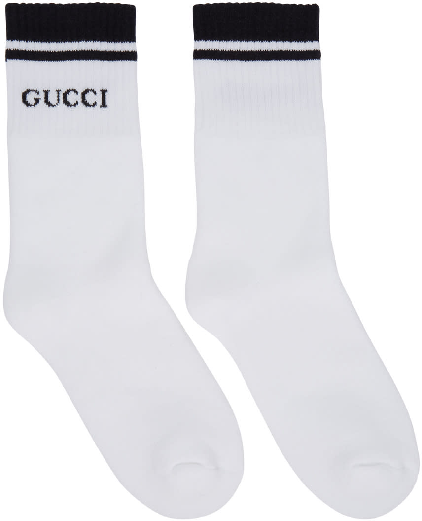 Gucci White Logo Socks