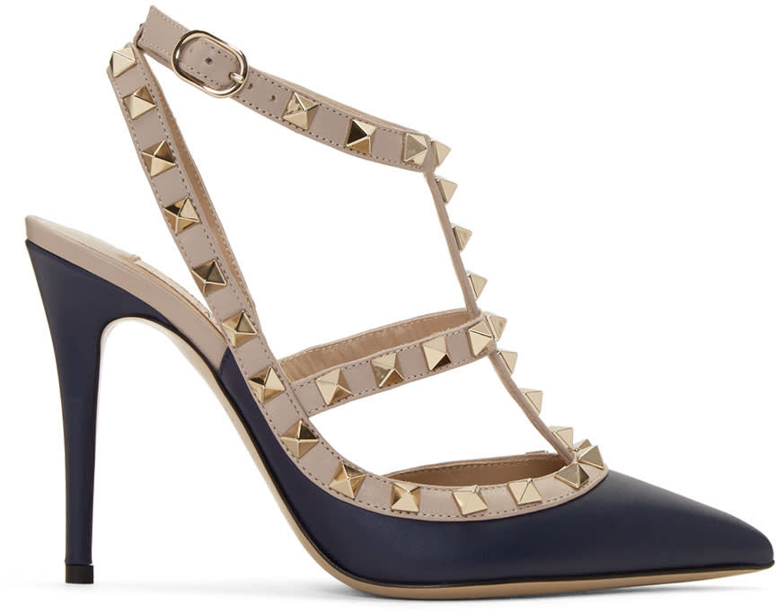 navy valentino heels