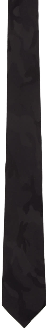 Valentino Black Valentino Garavani Camo Tie