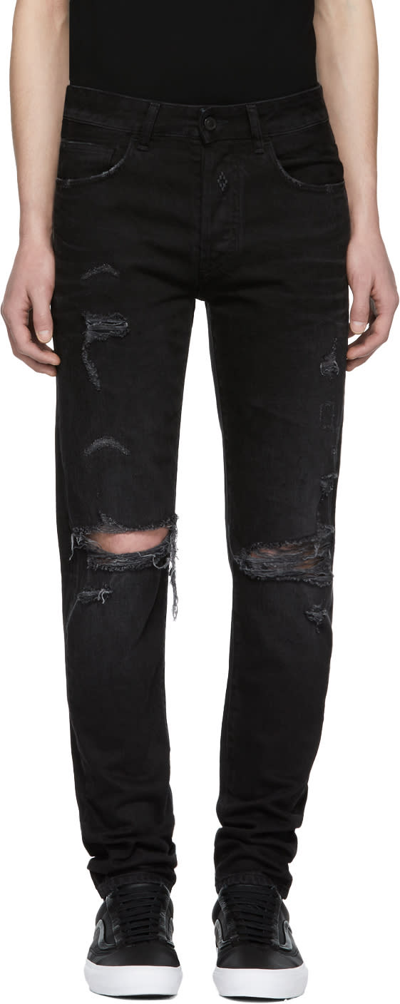 Marcelo Burlon County Of Milan Black Wing Slim Jeans