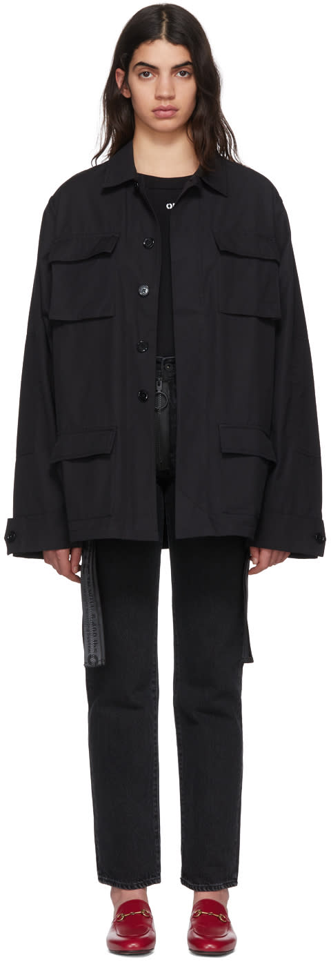 ブラック ファイヤーテープ フィールド ジャケット