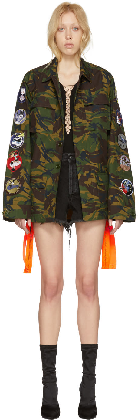 グリーン カモ フィールド ジャケット