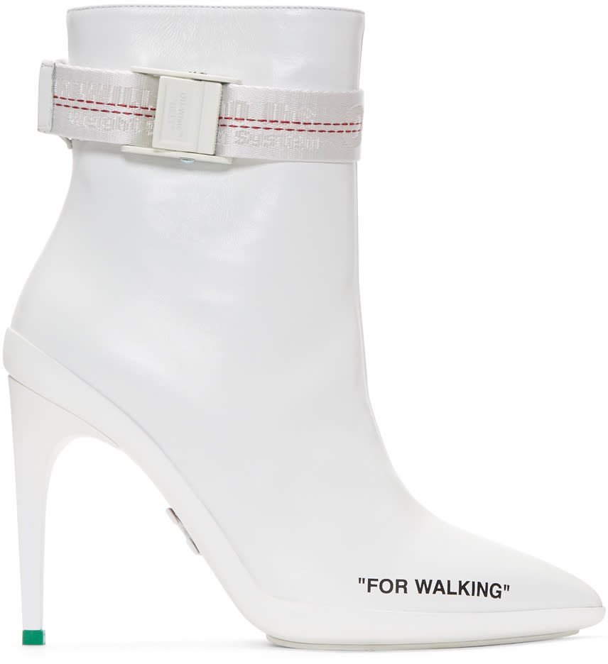 ホワイト For Walking アンクル ブーツ