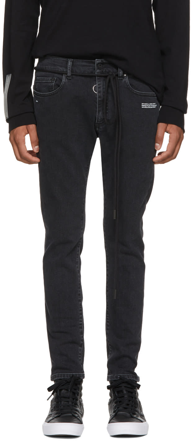 Off-white Black Slim Firetape Jeans