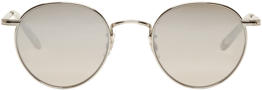 Garrett Leight Silver and Grey Wilson M Sunglasses