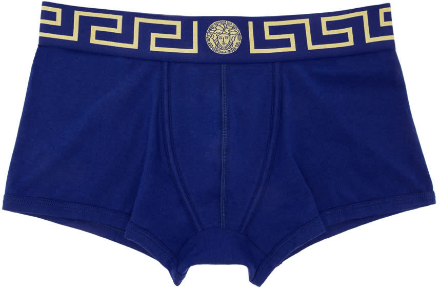 Versace Underwear Blue Low-rise Medusa Boxer Briefs