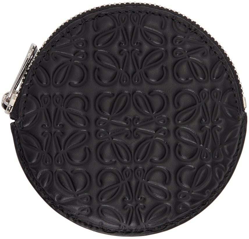 Loewe Black Anagram Cookie Zip Coin Pouch