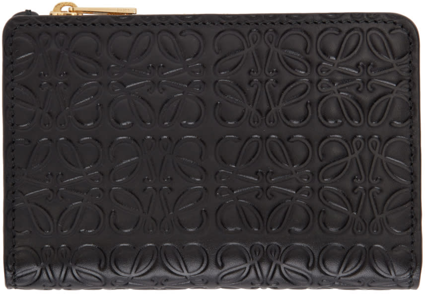 Loewe Black Small Anagram Zip Wallet